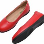 يومي حذاء باليه مسطح من الجلد الناعم للنساء من اير ايز