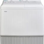 سوبر جينيرال غسالة نصف اوتوماتيكية بحوضين بوزن 12 كجم، غسالة فعالة تحميل علوي مع صندوق تروس منخفض الضوضاء، تجفيف بالدوران، SGW-1212، 89 × 54 × 97 سم، ضمان لمدة عام