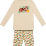 طقم ملابس نوم جرين تريت من القطن العضوي للبنات GLHGT076 من جرين تريت