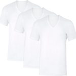 هنس تي شيرت داخلي للرجال برقبة على شكل حرف V، عبوة من 3 قطع (عبوة من 3 قطع)