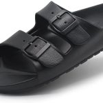 صندل مسطح مريح وخفيف الوزن بمشبك مزدوج سهل الارتداء وقابل للتعديل ومصنوع من مادة ايفا لتقويم العظام للرجال من بيمجنار