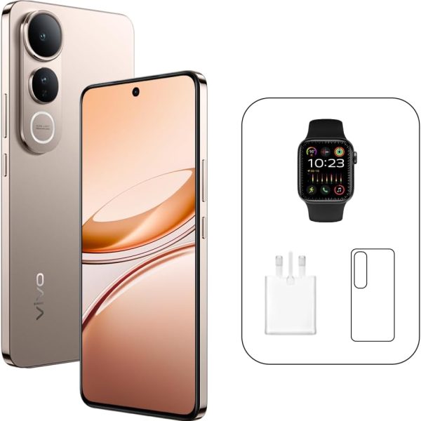 فيفو V50 لايت 5G (ذهبي تيتانيوم ذهبي، 12GB RAM، 256GB) | شاشة AMOLED 120Hz | كاميرا سيلفي 32MP | 6500mAH | IP64 | ساعة ذكية في بريميير ضمان 24 متر شاشة استبدال 400 يوم - نسخة الشرق الاوسط