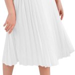 جورليا تنورة طويلة ماكسي طويلة من الشيفون بكسرات واستك عالي الخصر على شكل ايه لاين للبنات بعمر 4-14 سنة