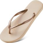 صندل فليب فلوب مسطح للنساء من جوديرن، صندل فليب فلوب رفيع رفيع للنساء، صندل ثونغ مسطح خفيف الوزن ومريح للمشي والتسوق، صندل صيفي للشاطئ سريع الجفاف - 39/40 EU