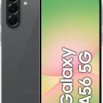 سامسونج هاتف ذكي جالكسي ايه 56 الجيل الخامس 5G، ذاكرة تخزين 256GB، ذاكرة RAM 8GB، جرافيت رائع، 6 تحديثات لنظام التشغيل، شاشة كبيرة، عمر بطارية طويل (اصدار الامارات العربية المتحدة)