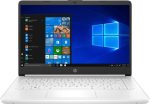 HP لابتوب انتل سيليرون N4020 4GB DDR4 SDRAM 64GB eMMC 14 انش HD شاشة LED مايكروسوفت 365 اشتراك لمدة عام واحد، ابيض، HP 14 dq0002dx، 14 dq0002dx، 14 15 انش