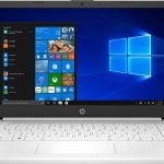 HP لابتوب انتل سيليرون N4020 4GB DDR4 SDRAM 64GB eMMC 14 انش HD شاشة LED مايكروسوفت 365 اشتراك لمدة عام واحد، ابيض، HP 14 dq0002dx، 14 dq0002dx، 14 15 انش