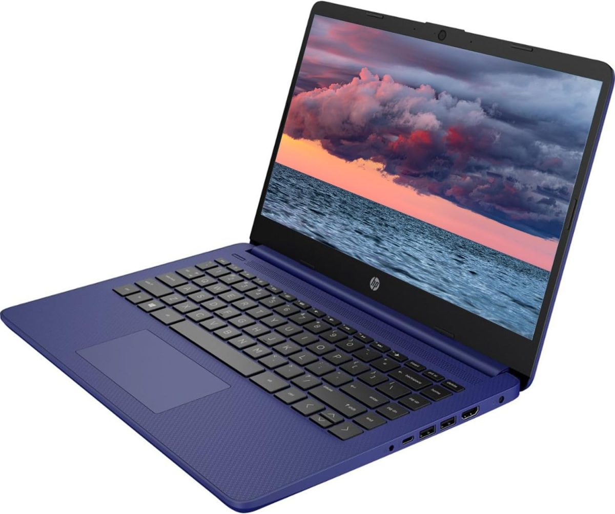 ⁦HP لابتوب محمول للطلاب والاعمال بشاشة HD 14 انش ومعالج انتل رباعي النواة N4120 وذاكرة RAM DDR4 16GB وبطاقة الذاكرة اي ام ام سي 64GB واوفيس 365 لمدة عام وكاميرا ويب وقارئ بطاقات SD وHDMI وواي فاي⁩ - الصورة ⁦4⁩