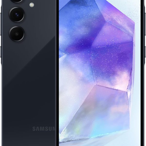 سامسونج جوال جالكسي ايه 55 الجيل الخامس 5G، ذاكرة تخزين 256GB، ذاكرة RAM 8GB، هاتف ذكي بنظام اندرويد، كحلي رائع (اصدار الامارات العربية المتحدة)