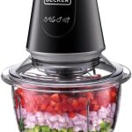 بلاك اند ديكير قطاعة زجاجية مع وظيفة النبض، 400 واط، 1.2 لتر، سعة وعاء زجاجي XXL، نظام 4 شفرات قابل للازالة - اسود، GC400-B5