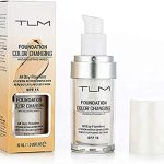 كريم أساس متغير اللون من تي إل إم، كريم إخفاء عيوب البشرة، لون البشرة الدافئة من تي إل إم، كريم أساس سائل لوضع كريم الأساس السائل لترطيب الوجه بلون طبيعي (TLM)