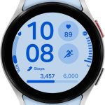 سامسونج ساعة جالكسي اف اي الذكية، مراقبة الصحة، تتبع اللياقة البدنية، 40 ملم، فضي (اصدار الامارات العربية المتحدة)