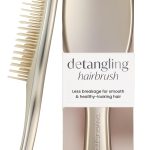 تانجل تيزر فرشاة فك تشابك الشعر من الكروم من ذا التيميت | للشعر الرطب والجاف | تفك تشابك جميع انواع الشعر | تقلل من التقصف وتزيل العقد | اسنان بطبقتين ومقبض مريح | ذهبي فاتح