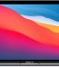 لابتوب Apple MacBook Air موديل 2020: شريحة Apple M1، وشاشة Retina مقاس 13 إنش، وذاكرة RAM سعة 8GB، وقرص SSD سعة 256GB، ولوحة مفاتيح بإضاءة خلفية. يعمل مع iPhone وiPad؛ بلون رمادي فلكي ; انكليزي
