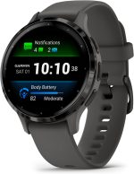 ساعة Garmin Amoled الذكية Venu 3S تتميز بميزات متقدمة للصحة واللياقة البدنية مع عمر بطارية يصل إلى 10 أيام ووظيفة صوتية وتخزين موسيقى وساعة تعمل باللمس مع تطبيقات رياضية مدمجة