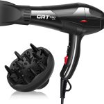 مجفف شعر احترافي 3500 واط من جي ار تي برو، مجفف شعر ايوني بمحرك تيار متردد مع موزع واحد وفوهتين، حماية من الحرارة الزائدة بسرعتين و3 اعدادات للحرارة للنساء والرجال والصالونات المنزلية
