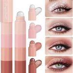 كاستويف قلم ظلال عيون كريمي نود 4 في 1، قلم ظلال عيون مات للوجه والعيون، مكياج عيون نود مات عالي الصبغة، هدايا مثالية للنساء