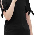 جورليا تي شيرت تونيك كاجوال كاجوال باكمام مشقوقة وعقدة واساور عريضة للبنات بعمر 4-14 سنة