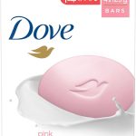 صابون دوف بيوتي كريم، لجميع أنواع البشرة، وردي، قطعة مع ربع كريم مرطب، 125 جرام، عبوة من 4 قطع