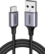 يوجرين تايب سي بطول 1 متر، كابل USB C مضفر من النايلون، سلك شحن سريع USB لهاتف سامسونج جالاكسي اس 24 ،بكسل 8، ريدمي نوت، ايباد برو 2022، ماك بوك برو، نينتندو سويتش، هواوي، بلاي ستيشن 5، إلخ