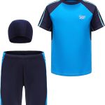 سيور - بدلة سباحة للاولاد بدلة سباحة للحماية من الطفح الجلدي باكمام طويلة