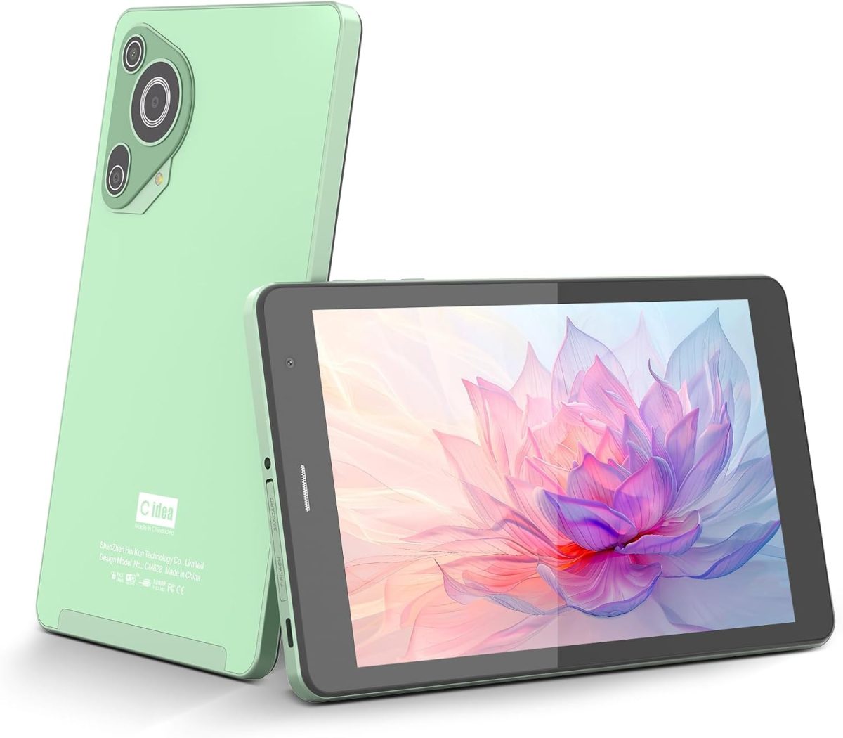 تابلت سي ايديا 8 انش، تابلت اندرويد 13.0 مع فتحة شريحة اتصال واي فاي/5G LTE RAM 8GB، ذاكرة روم 512GB، كاميرا مزدوجة 5MP+8MP، شاشة HD IPS، CM828 (اخضر)