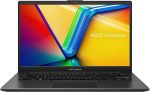 اسس لابتوب فيفو بوك جو 14 E140FA-NK185W (اسود مختلط) رفيع، R5 7520U 8GB 512GB PCIE G3 SSD، AMD راديون، ويندوز 11 هوم، 14 انش، كاميرا ويب HD، بصمة اصبع، كيبورد انجليزي-عربي.
