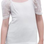 جورليا تي شيرت شبكي شفاف باكمام رجلان للبنات من عمر 4-14 سنة