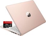 HP لابتوب ستريم 2024 رفيع وخفيف 14 انش HD، انتل سيليرون N4120، ذاكرة RAM 16GB، ذاكرة eMMC 128GB، عمر بطارية طويل، كاميرا ويب HD، HDMI، ذهبي وردي، اوفيس 365 لمدة عام، ويندوز 11 اس، 128GB كويرتنز