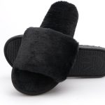 شبشب منزلي عصري من الفرو الصناعي للنساء، شبشب مريح من الفرو المنزلي، شبشب منزلي خفيف الوزن غير قابل للانزلاق للراحة في الاماكن المغلقة والمفتوحة