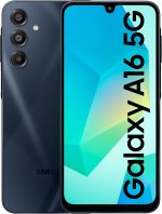 سامسونج جوال جالكسي ايه 16 الجيل الخامس 5G (اسود، ذاكرة RAM 8GB، تخزين 128GB) | سوبر اموليد | كاميرا ثلاثية 50 ميجابكسل بعدسة فائقة الاتساع | نظام تشغيل 6 تحديثات امان لمدة 6 سنوات | تصنيف IP54 | اضغط