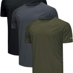 تي شيرتات جري للرجال من زوفلي، قمصان عمل للرجال، قمصان رياضية كاجوال بقبة دائرية بدون طوق - عبوة من 3 قطع