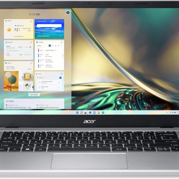 ايسر لابتوب اسباير لايت ان بي الجيل 13 انتل كور i3-N300 ثماني النواة حتى 3.8GHz/8GB DDR5 RAM/512GB SSD/بطاقة رسومات انتل UHD/14 انش WUXGA/ويندوز 11 هوم/فضي
