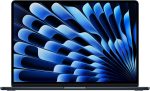MacBook Air موديل 2025 من Apple (مقاس 15 إنش، شريحة Apple M4 بوحدة معالجة مركزية مع 10 نوى ووحدة معالجة رسومات غرافيك مع 10 نوى، ذاكرة موحدة 16GB‏، 256GB) - سماء الليل؛ العربية/الإنجليزية