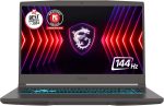 MSI لابتوب العاب رفيع 15 15.6 انش 144Hz FHD، انتل كور i5-13420H، انفيديا جيفورس RTX 2050، 16GB DDR5، 512GB NVMe SSD، كولر بوست 5، ويندوز 11: اسود B13UCX-2040US