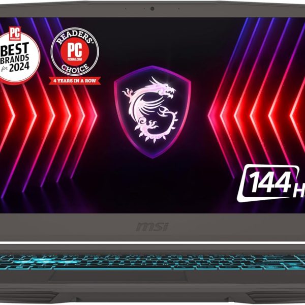MSI لابتوب العاب رفيع 15 15.6 انش 144Hz FHD، انتل كور i5-13420H، انفيديا جيفورس RTX 2050، 16GB DDR5، 512GB NVMe SSD، كولر بوست 5، ويندوز 11: اسود B13UCX-2040US