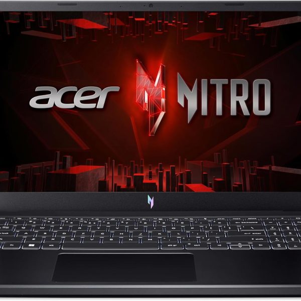 ايسر لابتوب العاب نيترو في بمعالج انتل كور i9-13900H وبطاقة رسومات انفيديا جيفورس RTX 4060 وشاشة 15.6 انش FHD IPS 144Hz وDDR5 16GB وSSD جيل 4 512GB وواي فاي 6 وكيبورد باضاءة خلفية ANV15-51-99DR