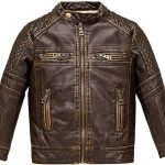 معاطف الأطفال الصغار من الجلد لراكبي الدراجات النارية من Budermmy