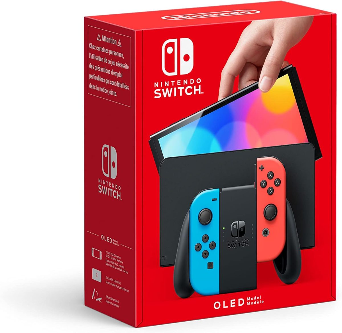 نينتندو سويتش (موديل OLED)، ازرق نيون/احمر نيون، اصدار عالمي