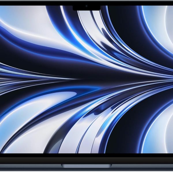 MacBook Air موديل 2022 من Apple (مقاس 13 إنش،شريحة Apple M2 بوحدة معالجة مركزية ثمانية النوى ووحدة معالجة رسومات غرافيك ثمانية النوى،ذاكرة موحدة 16GB‏، قرصSSD سعة 256GB‏)-سماء الليل؛العربية/الإنجليزية