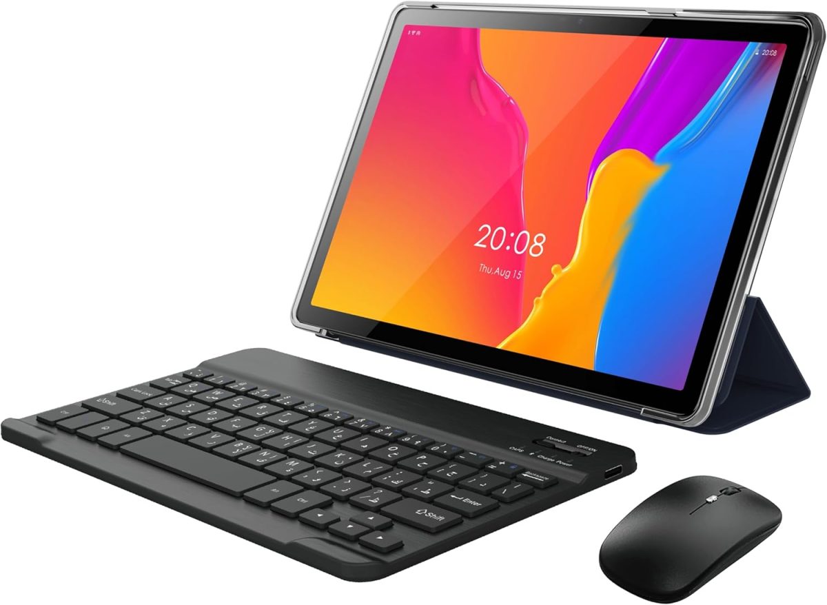 تابلت اوتيتو تاب 10 برو/شبكة 5G شريحة واحدة/ذاكرة RAM 8GB وروم 512GB/واي فاي 5G/8000mAh/كاميرا امامية 8MP + كاميرا خلفية 13MP/معالج رباعي النواة 2.0GHz/اندرويد 13/يتضمن كيبورد وماوس وقلم لمس وOTG