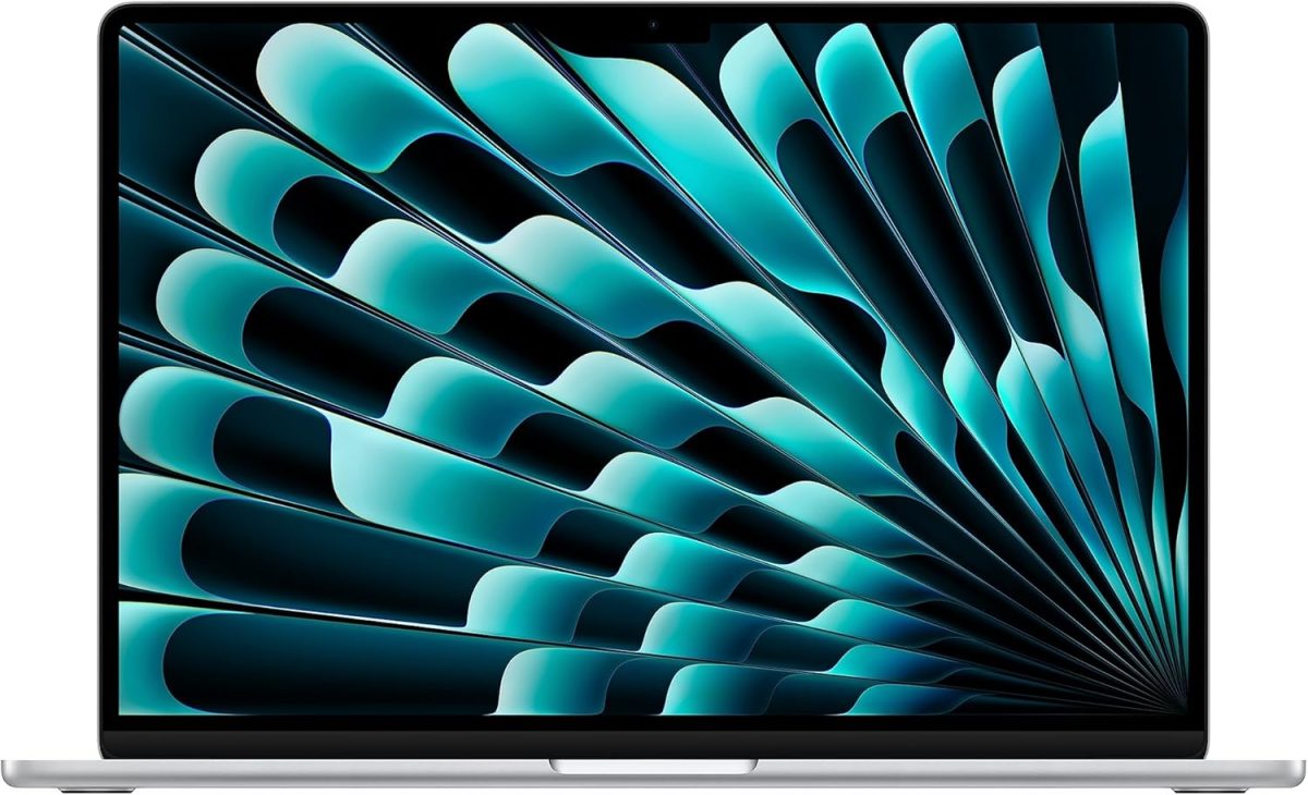 لابتوب ابل ماك بوك اير 2023 مع شريحة ابل M2: شاشة Liquid Retina مقاس 15.3 بوصه، وذاكرة رام سعة 8GB، وقرص SSD سعة 256GB. يعمل مع iPhone وiPad؛ بلون فضي ; عربي/انجليزي