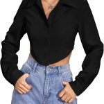 قميص طويل سادة بقصة عادية للنساء من جريسي لوكس، مقاس كبير