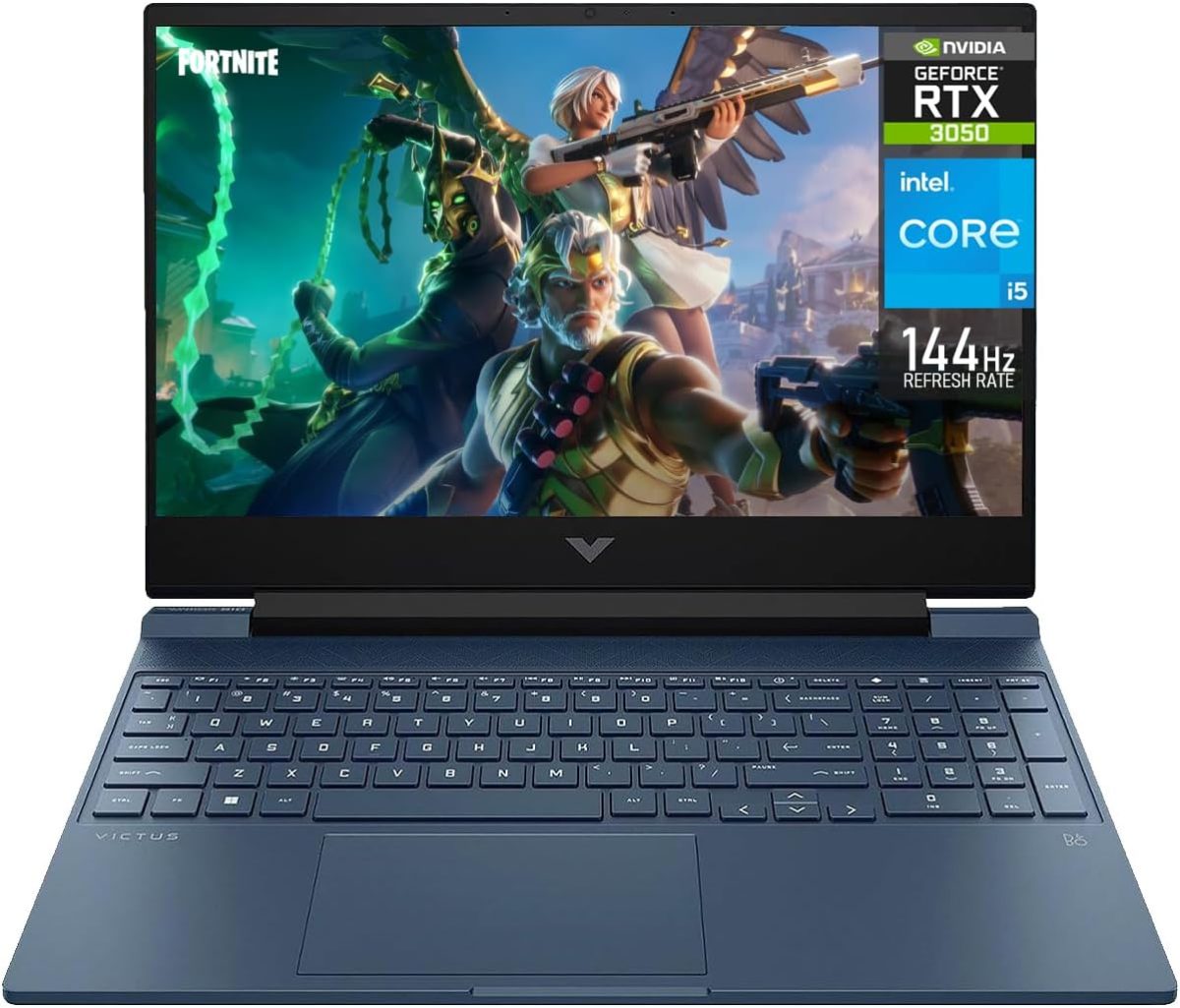 HP لابتوب العاب فيكتس الجيل 12 انتل ثماني النواة i5-12450H وRAM 8GB وSSD 512GB وانفيديا جيفورس RTX 3050 4GB وشاشة FHD 15.6 انش (1920×1080) 144Hz وويندوز 11 هوم