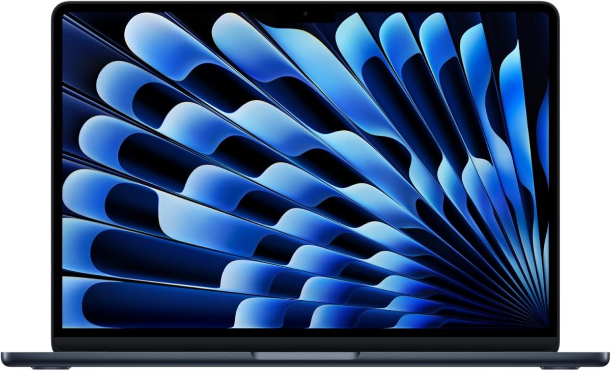 MacBook Air موديل 2025 من Apple (مقاس 13 إنش، شريحة Apple M4 بوحدة معالجة مركزية مع 10 نوى ووحدة معالجة رسومات غرافيك ثمانية النوى، ذاكرة موحدة 16GB‏، 256GB) - سماء الليل؛ العربية/الإنجليزية
