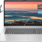HP لابتوب 17 بشاشة FHD 17.3 انش وذاكرة RAM 32GB وSSD 1TB ومعالج AMD رايزن 5 (افضل من i7-1165G7 حتى 4.3GHz)، كاميرا ويب، كيبورد رقمي، عمر بطارية طويل، ويندوز