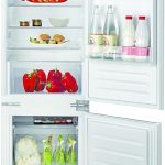 ثلاجة اريستون مدمجة 258 لتر، ثلاجة ببابين مع فريزر سفلي ومفصلة باب يمنى قابلة للعكس، اضاءة داخلية LED، تحكم الكتروني، 7 اجزاء، صنعت في ايطاليا، ابيض، BCB7030DEX