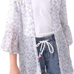 جورليا كارديجان للشاطئ من الشيفون بطبعة زهور للفتيات الصغيرات كاجوال، رداء كيمونو كاجوال، ملابس سباحة