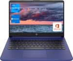 HP لابتوب محمول للطلاب والاعمال بشاشة HD 14 انش ومعالج انتل رباعي النواة N4120 وذاكرة RAM DDR4 16GB وبطاقة الذاكرة اي ام ام سي 64GB واوفيس 365 لمدة عام وكاميرا ويب وقارئ بطاقات SD وHDMI وواي فاي