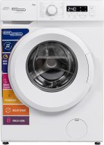 سوبر جينيرال غسالة تحميل امامي SGW7250NLED، شاشة LED، 15 برنامج غسيل، تنظيف الاسطوانة، قفل للاطفال، عرض 59.5 سم × عمق 40 سم × ارتفاع 85 سم